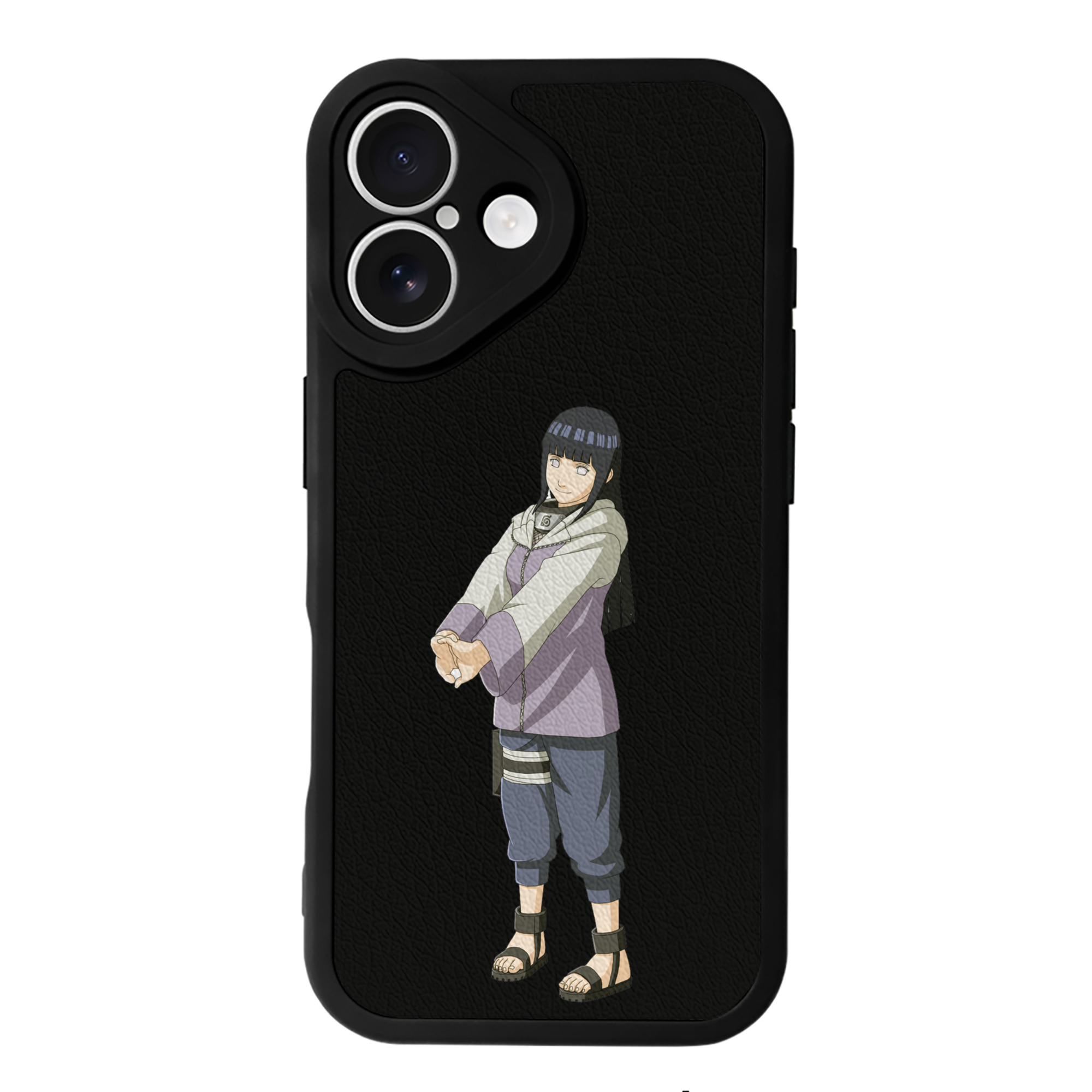 （画像用） NARUTO -ナルト- 日向ヒナタ Hyūga Hinata 【iPhone 16シリーズ対応】シリコンスマホケース（レザー調） 材質：シリコン